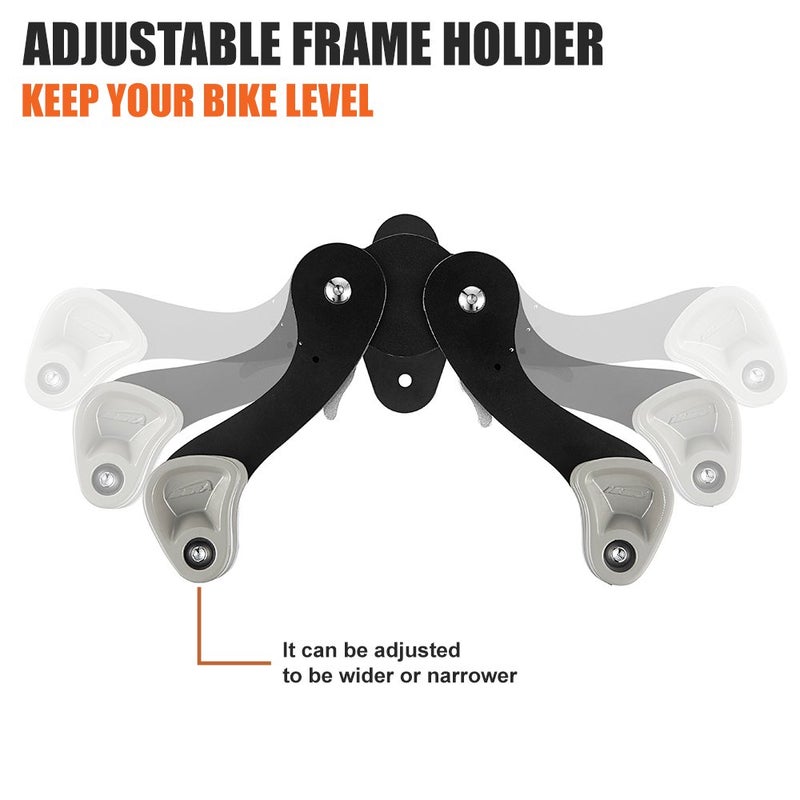 Ibera Horizontal Wall Mount Hanger, Indoor Bicycle Hook Holder Storage Rack for Home or Garage, 45 Degree Adjustable Angle to Keep Bike Level - Image 4